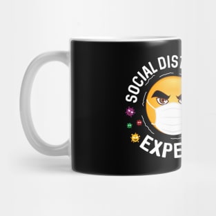 Funny Social Distancing Expert Introvert Mask Virus Mug